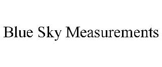 BLUE SKY MEASUREMENTS