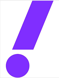 EXCLAMATION POINT IN PURPLE