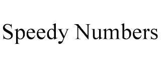 SPEEDY NUMBERS