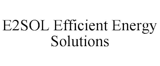 E2SOL EFFICIENT ENERGY SOLUTIONS