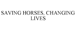 SAVING HORSES, CHANGING LIVES