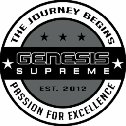 THE JOURNEY BEGINS GENESIS SUPREME PASSION FOR EXCELLENCE EST. 2012