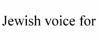 JEWISH VOICE FOR