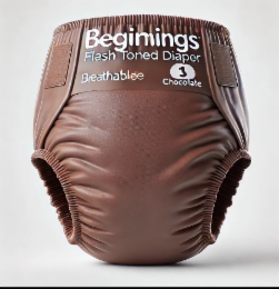 BEGIMINGS FLASH TONED DIAPER BREATHABLE 3 CHOCOLATE