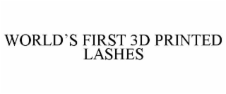 WORLD'S FIRST 3D PRINTED LASHES