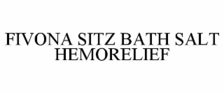 FIVONA SITZ BATH SALT HEMORELIEF