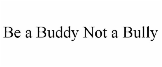 BE A BUDDY NOT A BULLY