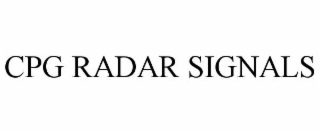 CPG RADAR SIGNALS