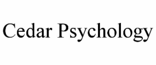 CEDAR PSYCHOLOGY
