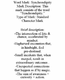 WORD MARK: SYNCHRONDIPITY MARK DESCRIPTION: THIS MARK CONSISTS OF THE WORD 