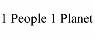1 PEOPLE 1 PLANET