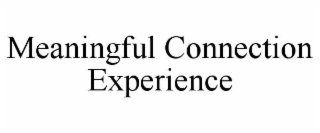 MEANINGFUL CONNECTION EXPERIENCE