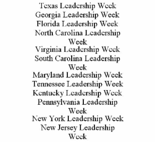 TEXAS LEADERSHIP WEEK                                                                                                                              GEORGIA LEADERSHIP WEEK                              