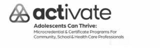 ACTIVATE ADOLESCENTS CAN THRIVE: MICROCREDENTIAL & CERTIFICATE PROGRAMS FOR COMMUNITY, SCHOOL & HEALTH CARE PROFESSIONALS