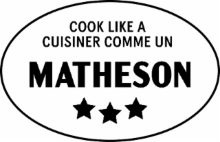 COOK LIKE A CUISINER COMME UN MATHESON
