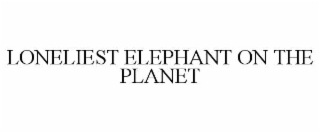 LONELIEST ELEPHANT ON THE PLANET