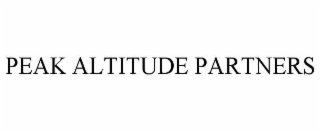 PEAK ALTITUDE PARTNERS