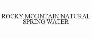 ROCKY MOUNTAIN NATURAL SPRING WATER
