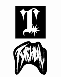 THE MARK CONSISTS OF A STYLIZED LETTER 'T' WITH A STARBURST DESIGNED AT THE BOTTOM RIGHT CORNER. BELOW IT, THE WORD 'TYKHUN' APPEARS IN A STYLIZED BRUSHSTROKE LIKE FONT WITH IRREGULAR EDGES