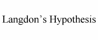 LANGDON’S HYPOTHESIS