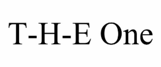 T-H-E ONE