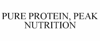 PURE PROTEIN, PEAK NUTRITION