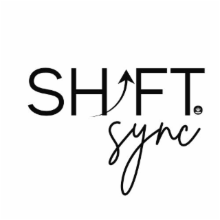 THE MARK CONSISTS OF THE WORD “SHIFT” IN ALL CAPITAL LETTERS IN EVOLVENTA FONT, FOLLOWED BY A PERIOD. THE WORD “SYNC” APPEARS IN LOWERCASE BRITTANY FONT, POSITIONED BENEATH THE WORD “SHIFT,