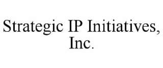 STRATEGIC IP INITIATIVES, INC.