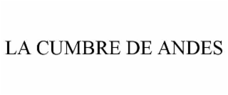 LA CUMBRE DE ANDES