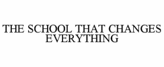 THE SCHOOL THAT CHANGES EVERYTHING