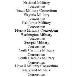 NATIONAL MILITARY CONSORTIUM                                                                                                                        TEXAS MILITARY CONSORTIUM                           