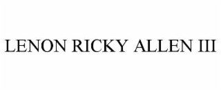 LENON RICKY ALLEN III
