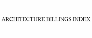 ARCHITECTURE BILLINGS INDEX