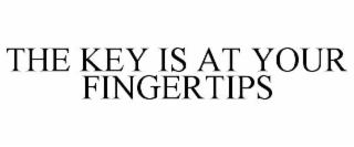 THE KEY IS AT YOUR FINGERTIPS