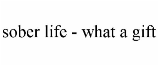 SOBER LIFE - WHAT A GIFT