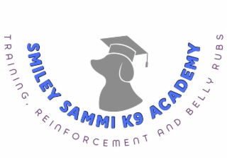 SMILEY SAMMI K9 ACADEMY TRAINING, REINFORCEMENT AND BELLY RUBS