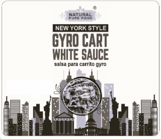 R NATURAL PURE FOOD NEW YORK STYLE GYRO CART WHITE SAUCE SALSA PARA CARRITO GYRO