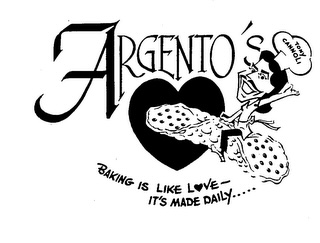 ARGENTO'S TONY CANNOLI BAKING IS LIKE LOVE ITS MADE DAILY