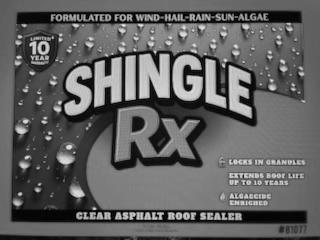 FORMULATED FOR WIND-HAIL-RAIN-SUN-ALGAE LIMITED 10 YEAR WARRANTY - CLEAR ASPHALT ROOF SEALER LOCKS IN GRANULES EXTENDS ROOT LIFE UP TO 10 YEARS ALGAECIDO ENRICHED