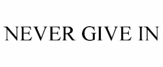 NEVER GIVE IN