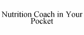 NUTRITION COACH IN YOUR POCKET