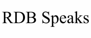 RDB SPEAKS