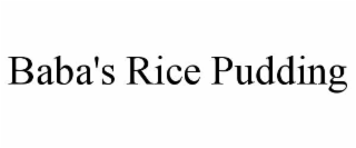 BABA'S RICE PUDDING