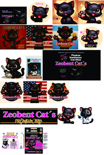 ZEOBENT CAT'S, REPLACE LITTER EVERY 2 WEEKS, YOUR CAT ALREADY CHOSE, ELIMINA PERFUME, OLORES, CAPTURA VIRUS Y BACTERIAS,  ES HIPOALERGENICO, CARES ABOUT YOUR PET AND FAMILY!, ZEOBENT CAT'S  HARD ROCK,