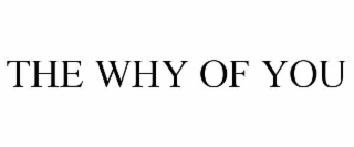 THE WHY OF YOU