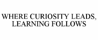 WHERE CURIOSITY LEADS, LEARNING FOLLOWS