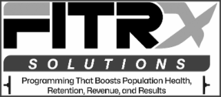 FIT RX SOLUTIONS PROGRAMMING THAT BOOSTS POPULATION HEALTH, RETENTION, REVENUE, AND RESULTS