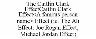 THE CAITLIN CLARK EFFECTCAITLIN CLARK EFFECT<A FAMOUS PERSON NAME> EFFECT (IE. THE ALI EFFECT, JOE ROGAN EFFECT, MICHAEL JORDAN EFFECT)