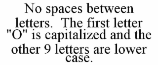 NO SPACES BETWEEN LETTERS.  THE FIRST LETTER 