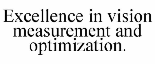 EXCELLENCE IN VISION MEASUREMENT AND OPTIMIZATION.